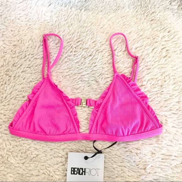 Beach Riot Other - Beach Riot Neon Rib Bikini Top
